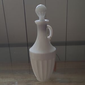 White Ceramic Vase with Fluted Design